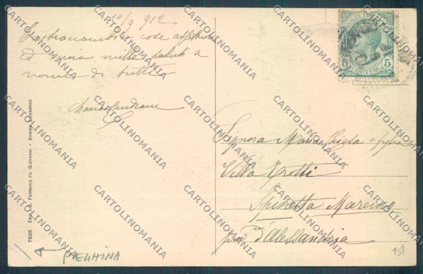 Varese Somma Lombardo PIEGHINA cartolina LQ8462 – retro