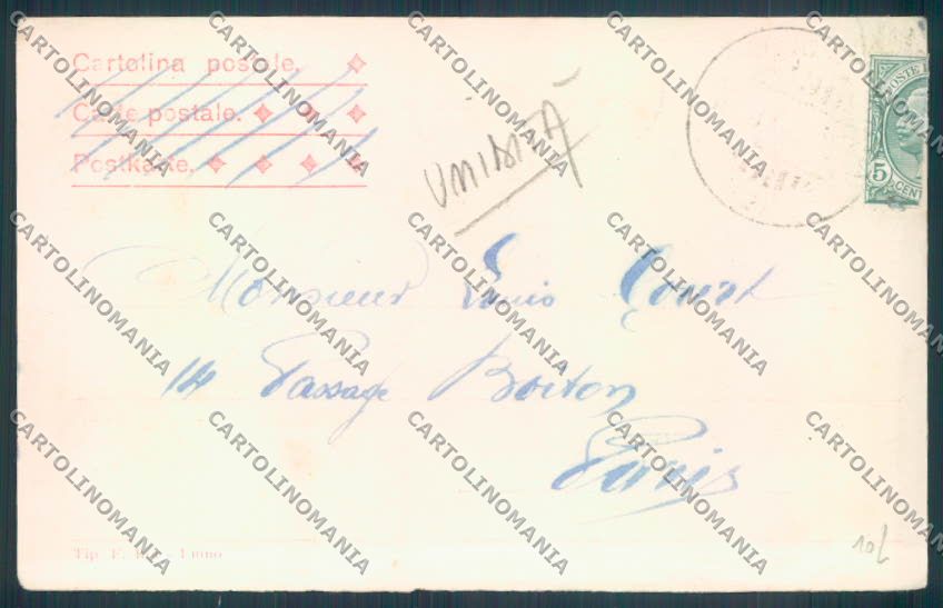 Varese Maccagno Lago D'Elio TRACCE UMIDO cartolina LQ8493 – retro