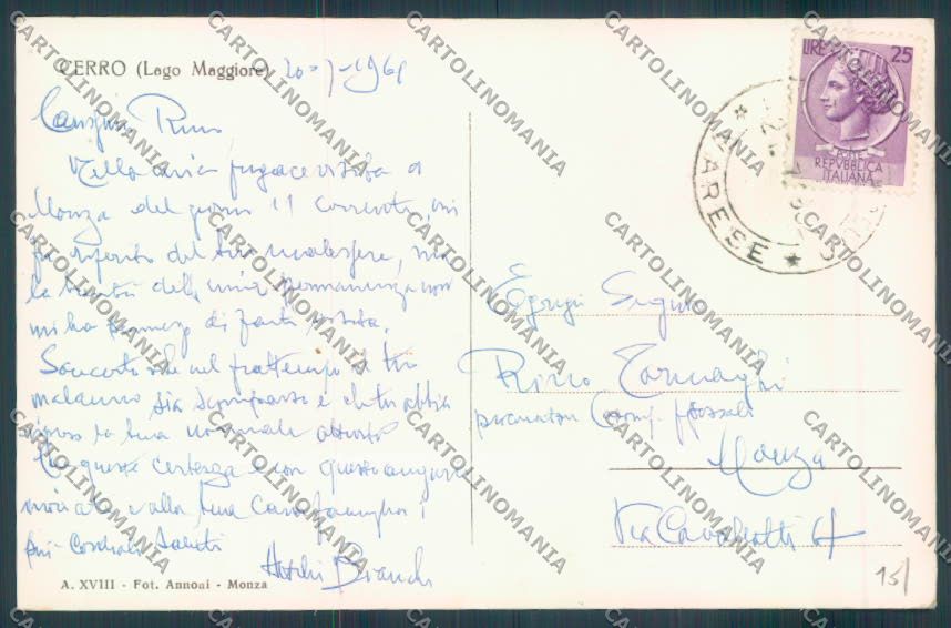 Varese Laveno Mombello Cerro Foto cartolina LQ8532 – retro