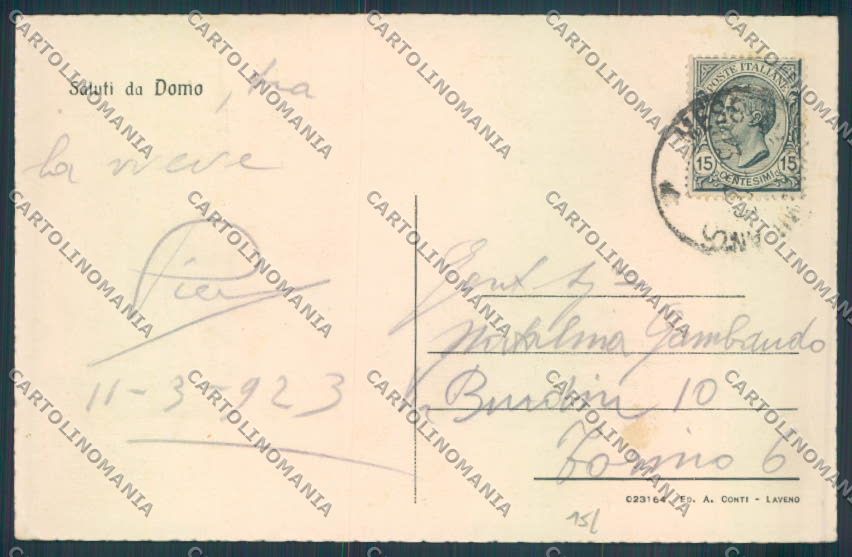 Varese Porto Valtravaglia Domo Saluti da cartolina LQ8537 – retro