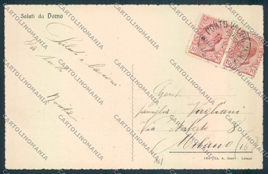 Varese Porto Valtravaglia Domo cartolina LQ8539 – retro