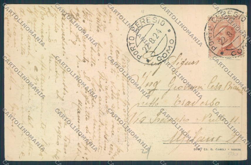 Varese Porto Ceresio cartolina LQ8546 – retro