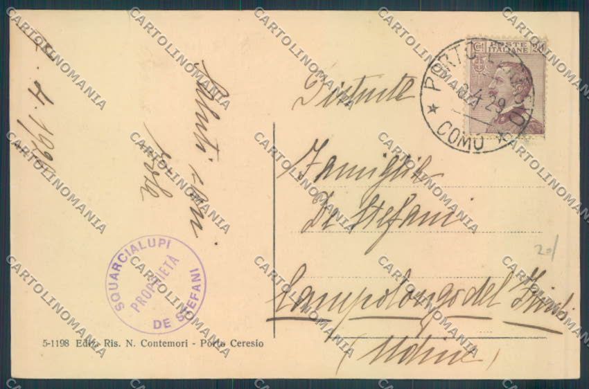 Varese Porto Ceresio Saluti da cartolina LQ8547 – retro