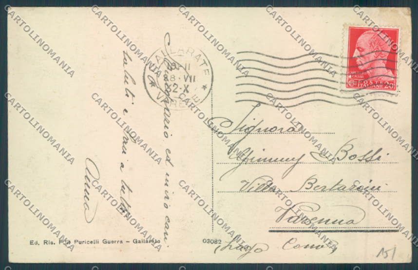 Varese Gallarate Crenna cartolina LQ8553 – retro