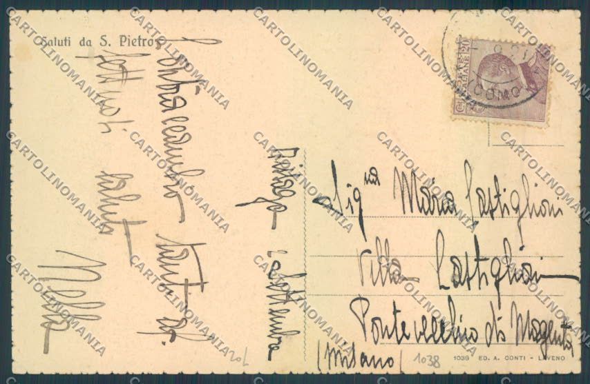 Varese Porto Valtravaglia San Pietro Saluti da cartolina LQ8564 – retro