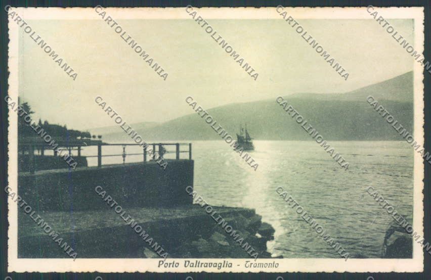 Varese Porto Valtravaglia Battello cartolina LQ8584 – fronte
