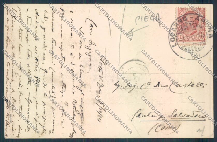 Varese Porto Valtravaglia PIEGA cartolina LQ8587 – retro