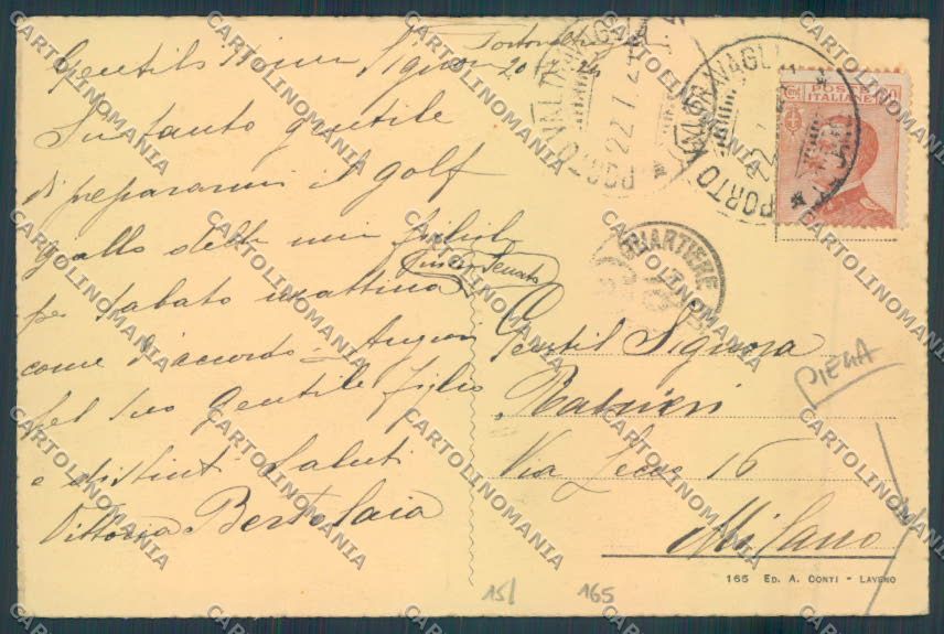 Varese Porto Valtravaglia Saluti da PIEGA cartolina LQ8591 – retro