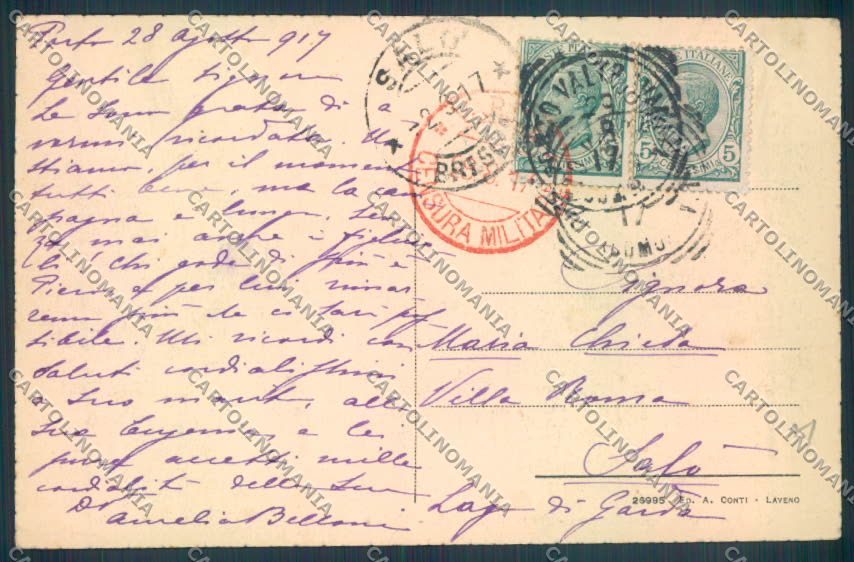 Varese Porto Valtravaglia Saluti da cartolina LQ8594 – retro