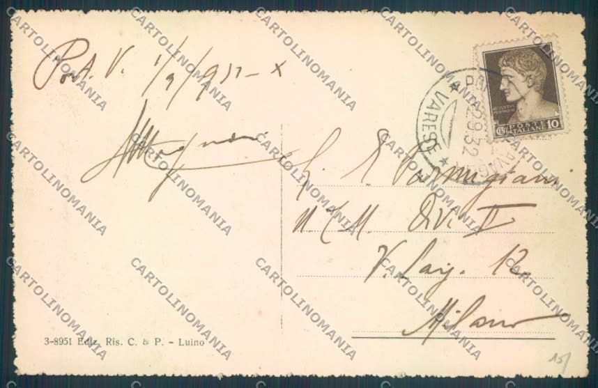 Varese Porto Valtravaglia cartolina LQ8596 – retro