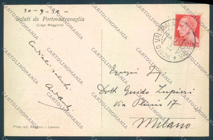 Varese Porto Valtravaglia Saluti da cartolina LQ8621 – retro