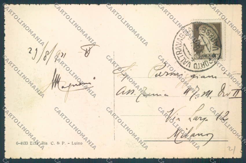 Varese Porto Valtravaglia cartolina LQ8622 – retro