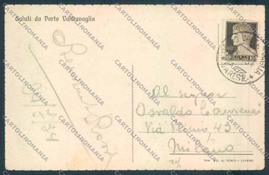 Varese Porto Valtravaglia cartolina LQ8628 – retro