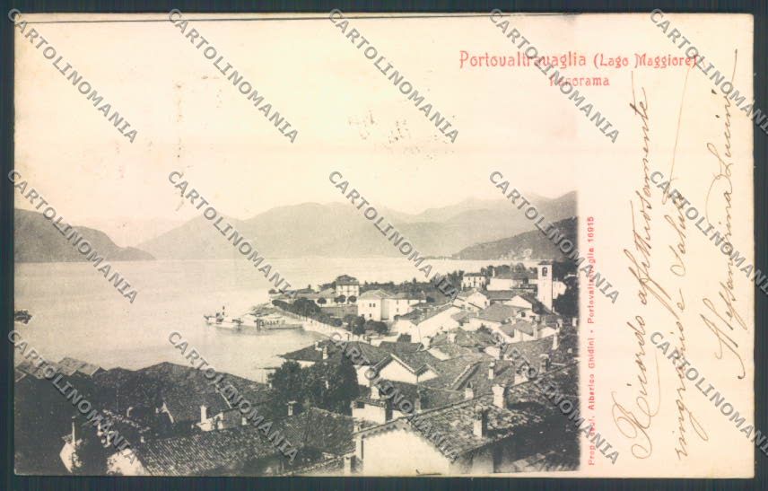 Varese Porto Valtravaglia Battello cartolina LQ8632 – fronte