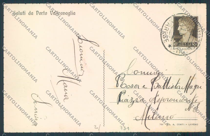 Varese Porto Valtravaglia Saluti da cartolina LQ8635 – retro