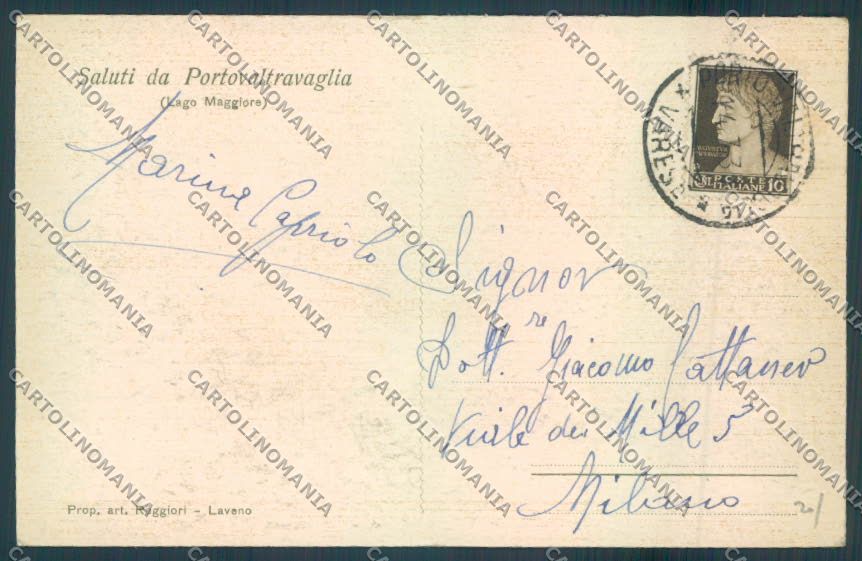 Varese Porto Valtravaglia Saluti da cartolina LQ8639 – retro