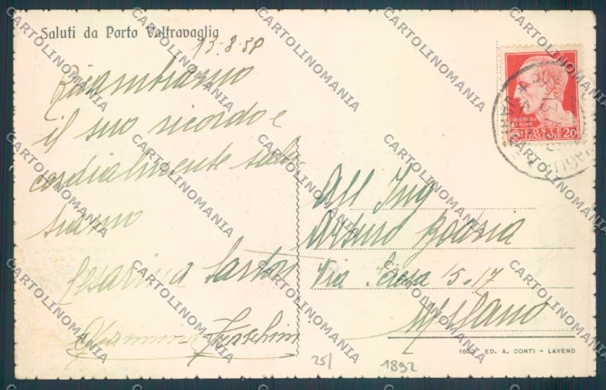 Varese Porto Valtravaglia Saluti da cartolina LQ8643 – retro