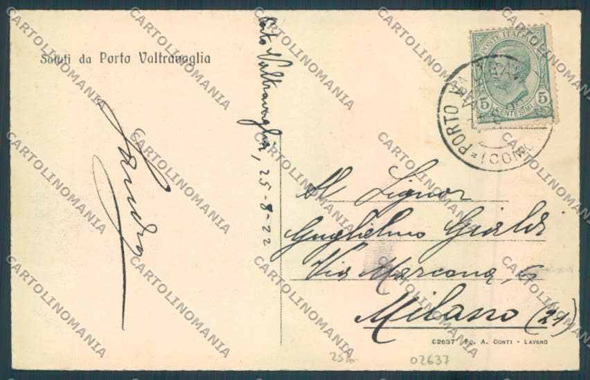 Varese Porto Valtravaglia Saluti da cartolina LQ8644 – retro