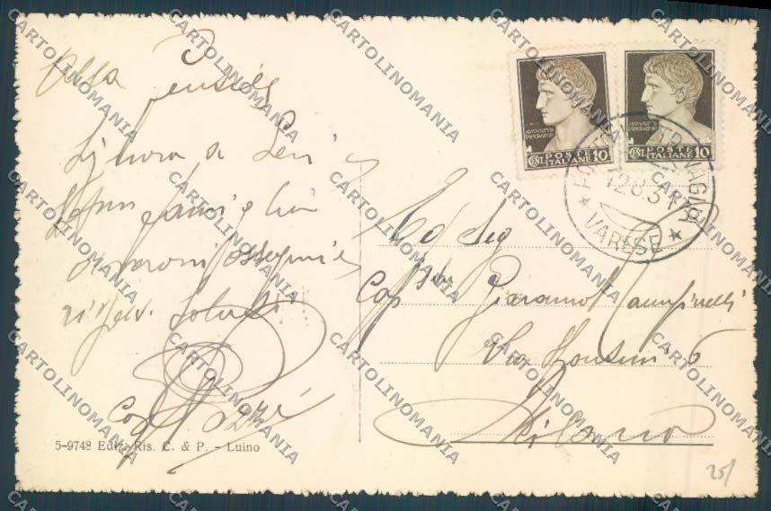 Varese Porto Valtravaglia cartolina LQ8645 – retro