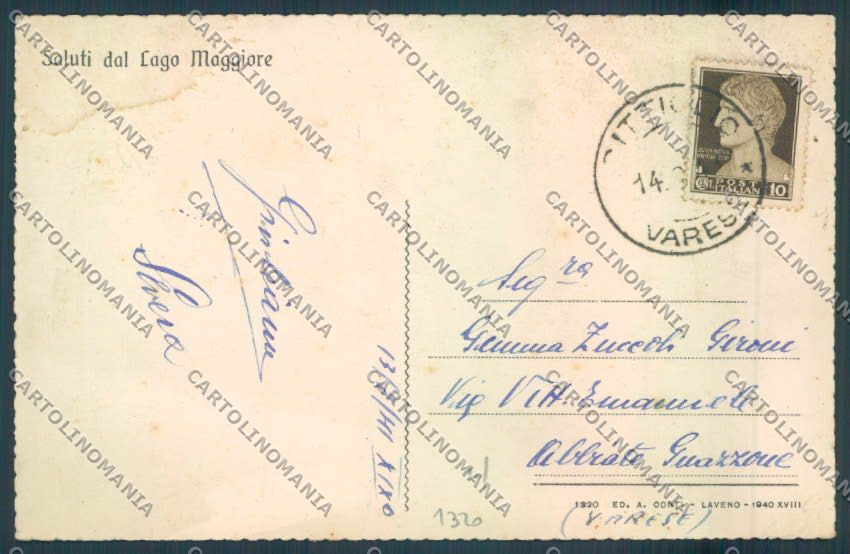 Varese Lago Maggiore Saluti da cartolina LQ8664 – retro