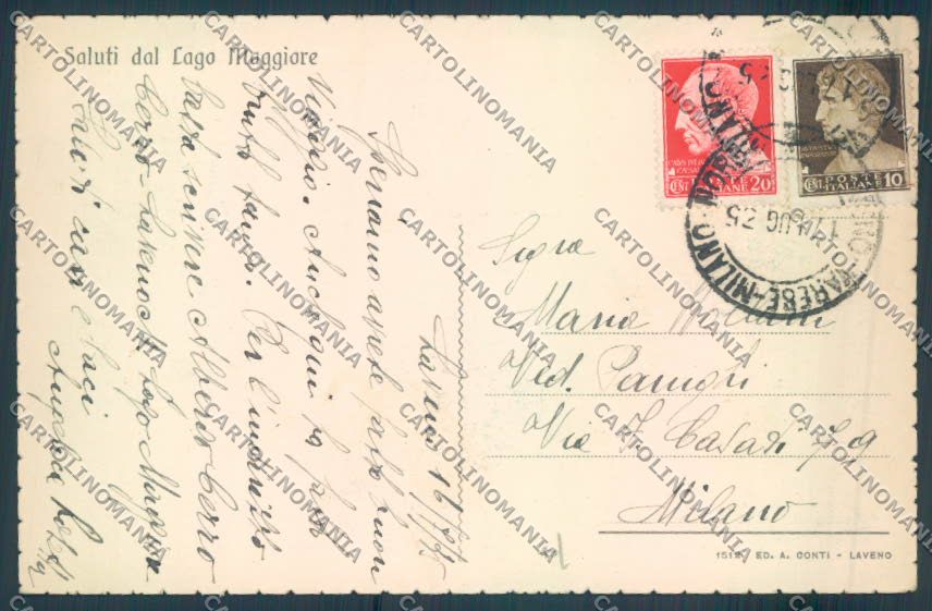 Varese Lago Maggiore Saluti da cartolina LQ8666 – retro