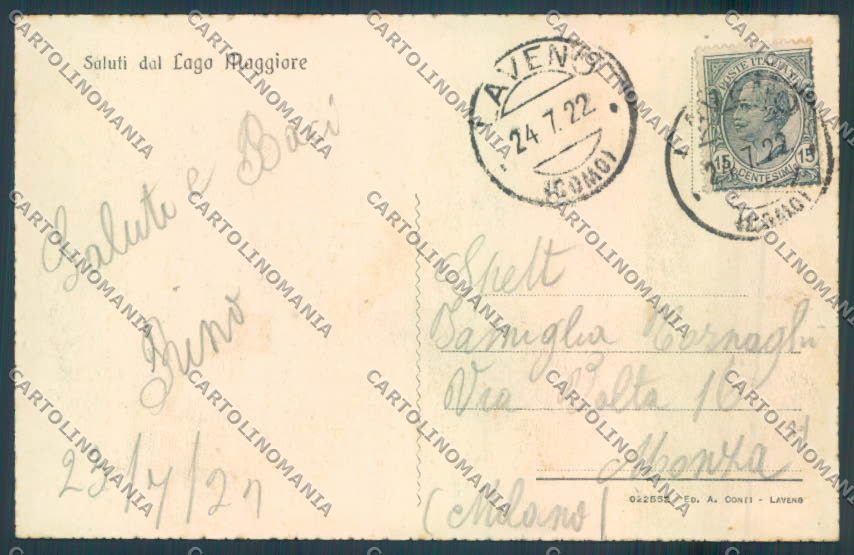 Varese Lago Maggiore Saluti da cartolina LQ8668 – retro