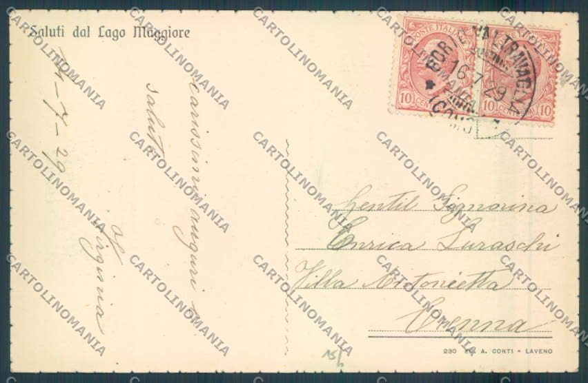Varese Lago Maggiore Saluti da Barca cartolina LQ8669 – retro