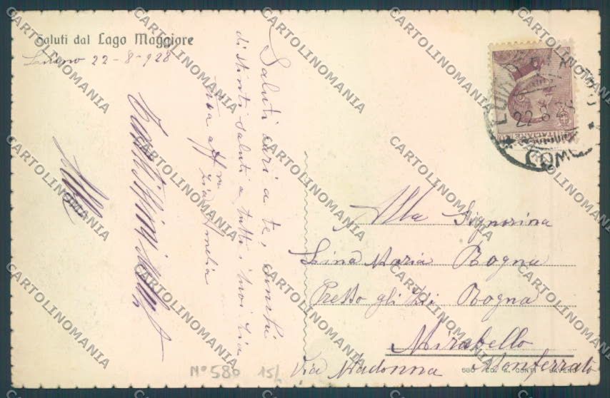 Varese Lago Maggiore Saluti da cartolina LQ8670 – retro