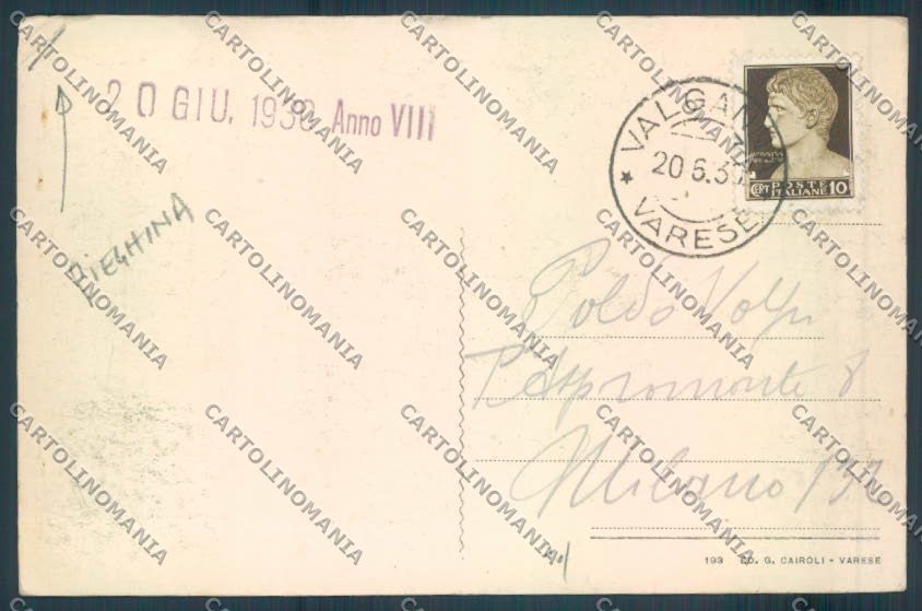 Varese Monte Mondonico PIEGHINA cartolina LQ8688 – retro