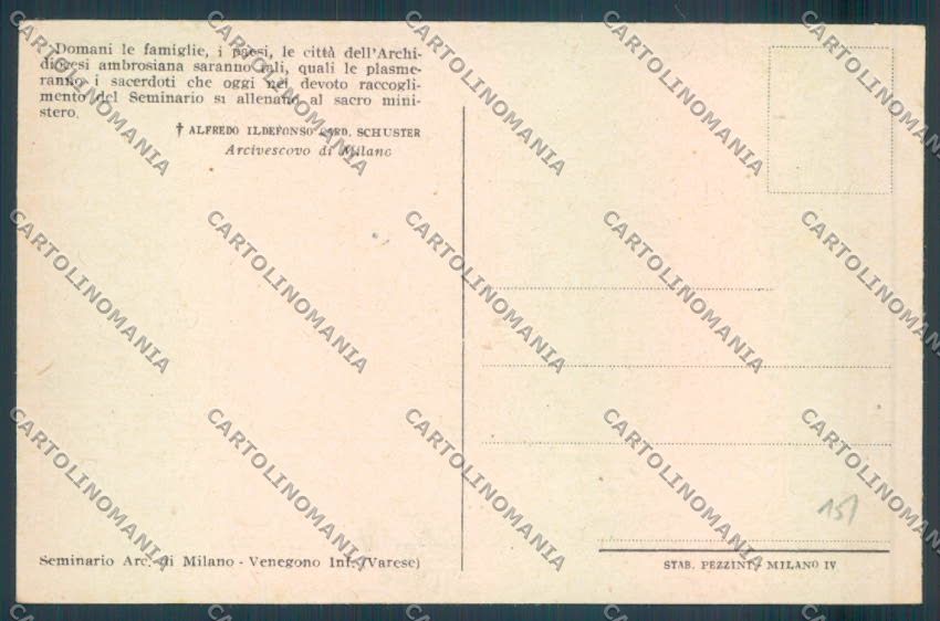 Varese Venegono Seminario Cucina cartolina LQ8715 – retro