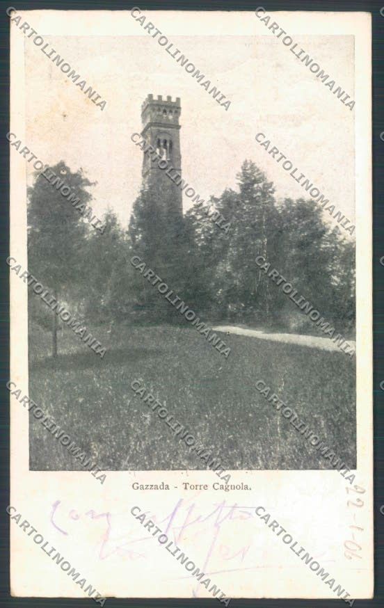 Varese Gazzada Schianno PIEGATA FORI cartolina LQ8719 – fronte