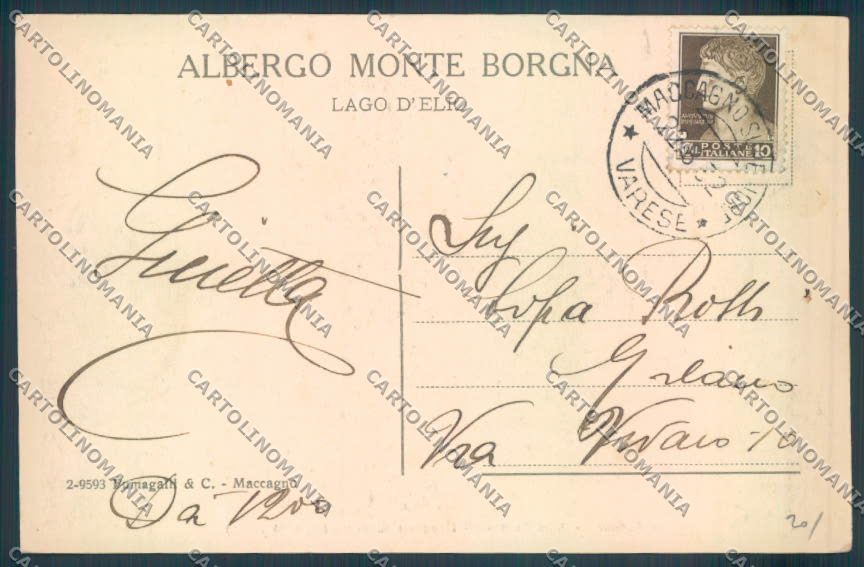 Varese Valle Veddasca cartolina LQ8733 – retro