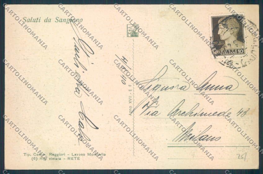 Varese Sangiano Saluti da cartolina LQ8768 – retro