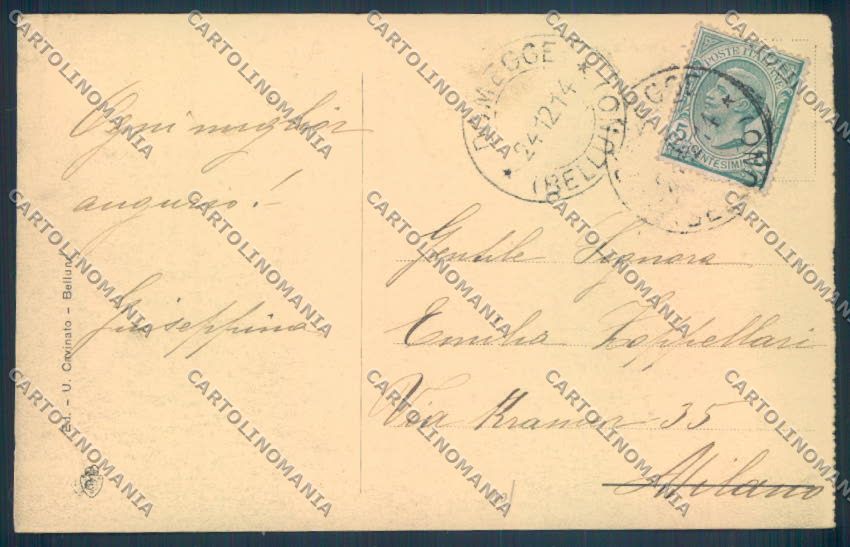 Belluno Città cartolina LQ8776 – retro