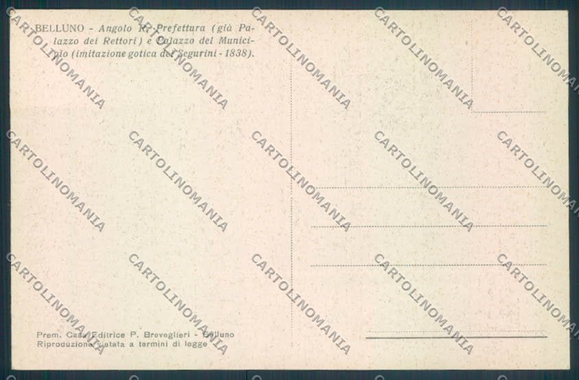 Belluno Città cartolina LQ8817 – retro