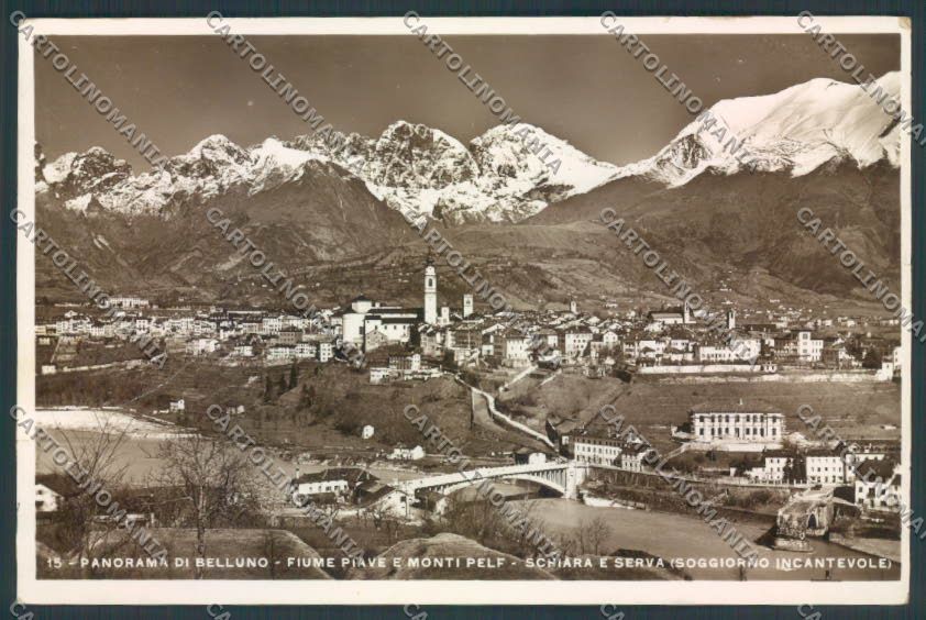 Belluno Città PIEGHINA Foto cartolina LQ8826 – fronte