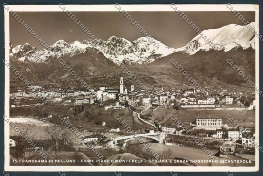 Belluno Città PIEGHINA Foto cartolina LQ8827 – fronte