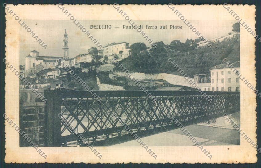 Belluno Città Ponte PIEGHINE cartolina LQ8869 – fronte