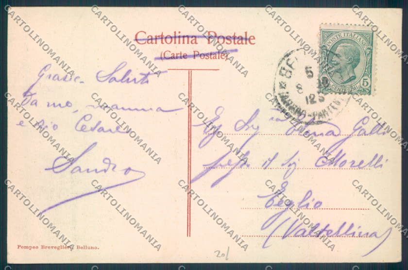 Belluno Città cartolina LQ8882 – retro