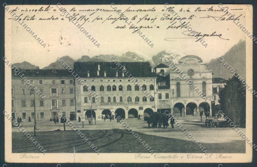 Belluno Città PIEGHE STRAPPINO cartolina LQ8905 – fronte