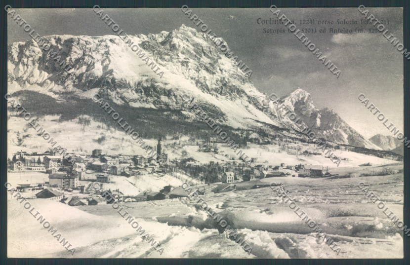 Belluno Cortina d'Ampezzo Nevicata cartolina LQ8932 – fronte
