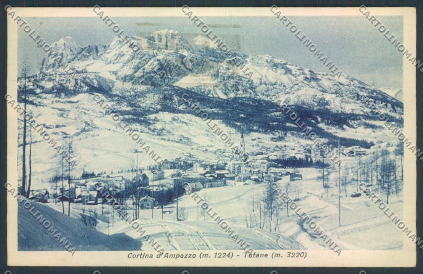 Belluno Cortina d'Ampezzo Nevicata cartolina LQ8942 – fronte