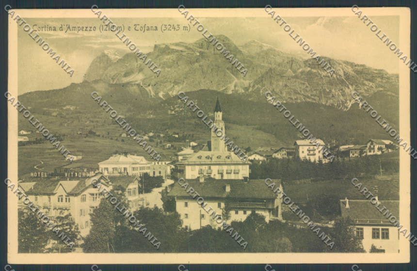 Belluno Cortina d'Ampezzo PIEGA cartolina LQ8943 – fronte