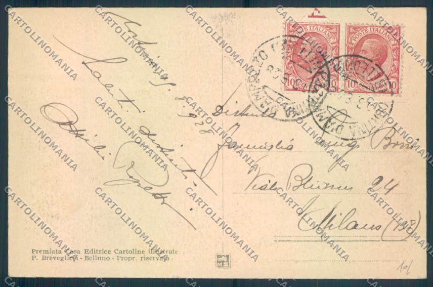 Belluno Cortina d'Ampezzo cartolina LQ8945 – retro