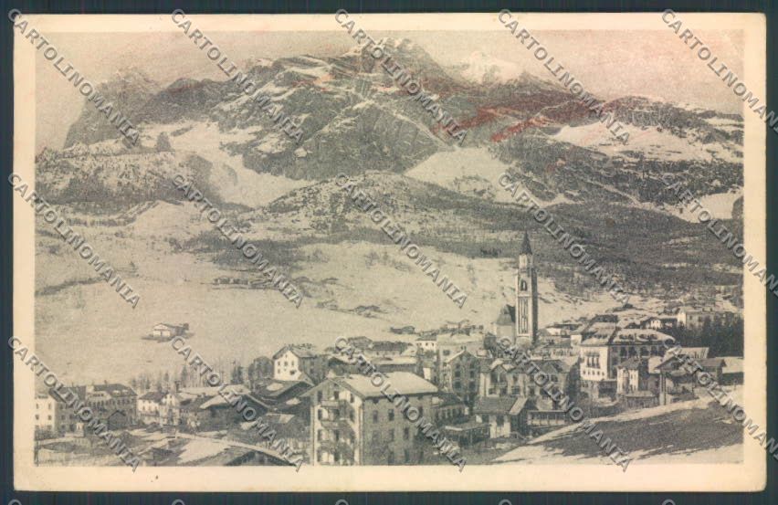 Belluno Cortina d'Ampezzo MACCHIATA cartolina LQ8947 – fronte
