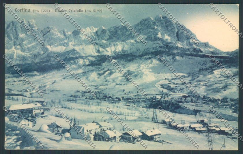 Belluno Cortina d'Ampezzo Nevicata cartolina LQ8952 – fronte