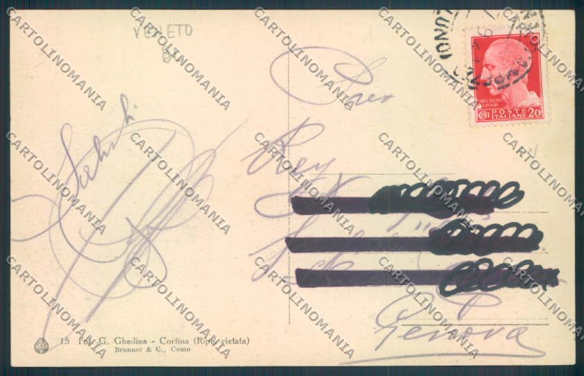 Belluno Cortina d'Ampezzo Nevicata cartolina LQ8952 – retro