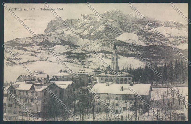 Belluno Cortina d'Ampezzo Nevicata cartolina LQ8956 – fronte