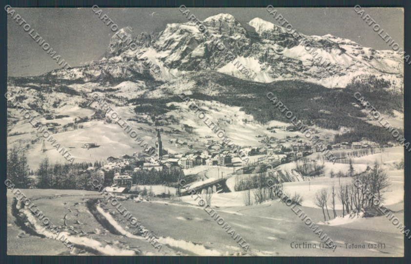 Belluno Cortina d'Ampezzo Nevicata cartolina LQ8961 – fronte