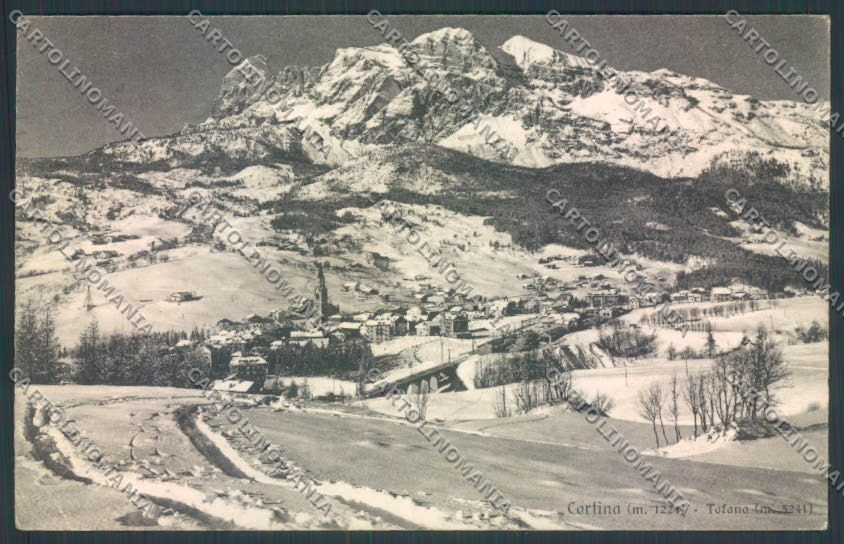 Belluno Cortina d'Ampezzo Nevicata cartolina LQ8962 – fronte